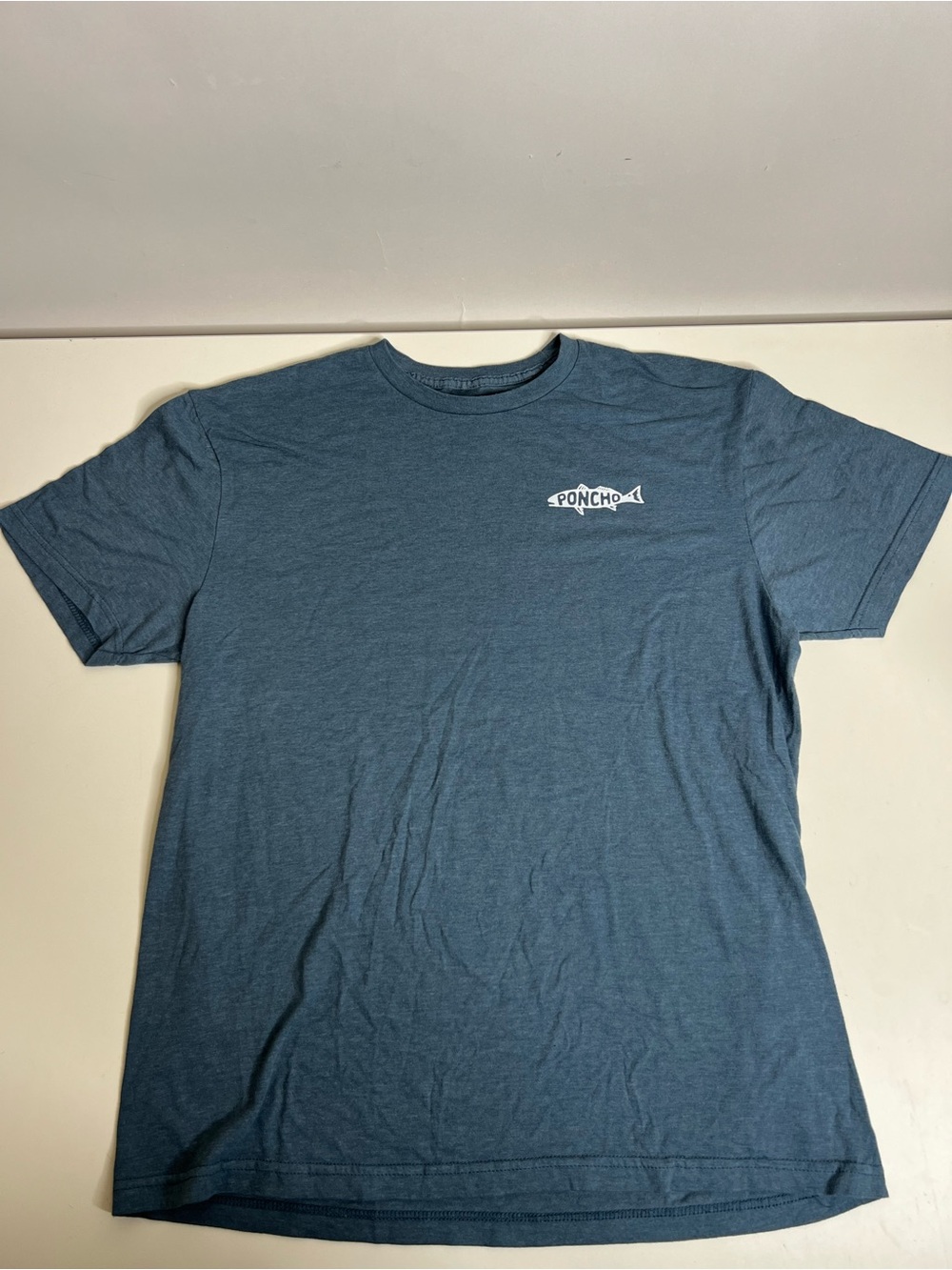 Pair of Poncho Men's T-SHIRTs Heathered Blue - Size Large - Picture 6 of 8